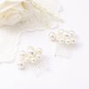 Set of 3 Pearl Hair Accessories, Aegenacess Pearl Hair Comb Silver Hair Pieces for Women Brides and Bridemaids