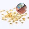 3D Nail Art Metal Decals 12 Shapes Holographic Nail Glitters Sequins Gold Nail Art Supplies Flakes Nail Art Decorations Kit Shell Seahorse Leaf Starfish Nail Charms Sparkles for Acrylic Nails Designs