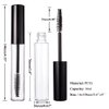 YITOU 4 Pack 10ml Empty Mascara Tube with Brush Wand, Refillable Eyelash Cream Container DIY Cosmetics Bottle for Castor Oil/Eyebrow Growth Serum/Coconut Oil, 4 Rubber Inserts, 1 Funnel, Black