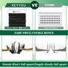 Lash Clusters,96 Pcs Cluster Lashes D Curl 16mm DIY Lash Extensions Eyelash Clusters,KEYYOU Volume Wispy Individual Lashes Soft&Comfortable Easy DIY at Home(Y10,D-16mm)