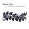 4PCS Vintage Silver French Barrettes Hair Clip Accessories Rhinestone Pearl Jewel for Women