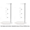 Action Figure Stand with Adjustable Metal Support Arm, Action Figure Display Holder Stand Base Compatible with HG RG SD SHF Gundam 1/144, Includes Screwdriver for Doll and Toy Display(2Pcs Clear)
