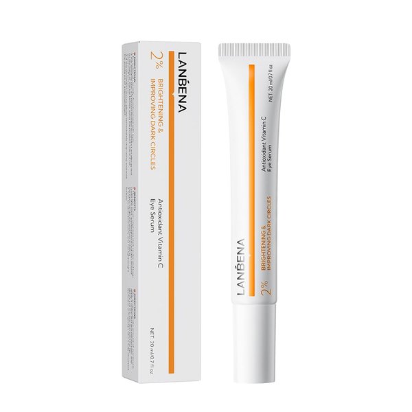 LANBENA Eye Cream for Wrinkles,Anti-Aging Eye Cream with Vitamin C,Reduce Fine Lines,Firm Eye Skin,Puffy Eyes and Dark Circles Treatments