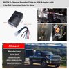 NuIth Car Audio Speaker Wire to RCA Line Output Converter, 2-Channel High to Low RCA Converter for Adding Amplifier Subwoofer to Stock Stereo