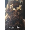 Achairder Wedding Hair Comb Blue Flower Crystal Pearl Side Combs Bridal Headpiece Wedding Accessories