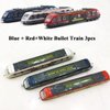 OTONOPI Toy Train Set High Speed Locomotive Engine Die Cast Model Car Sliding Linked Subway Bullet Train Set for Kids Pack of 3