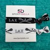Sportybella Lacrosse Hair Ties for Girls - No Crease, No Tug Ponytail Holders with Lacrosse Design. Lax Party Favors and Gifts for Players (5 Pack)