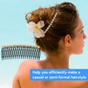 MARY LAVENDER Metal Side Hair Comb with Rhinestone and Pearls for French Twist Bangs Hair Pin Clips Hair Accessories Decorative Comb for Women Kids Girls 4pcs