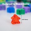 144 Pieces Meeples Game Tokens,Game Pieces for Board Games,Board Game Accessories with Portable Box(Translucent,6 Colors)