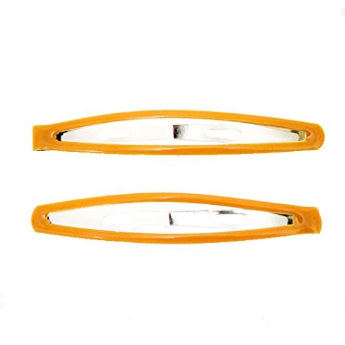 Mia Snip Snaps, Enamel Covered Metal Hair Barrettes, Hair Clips, Hair Accessory, Yellow Gold 2pc