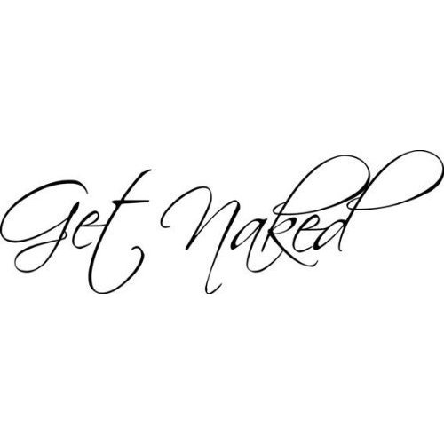 Get Naked Wall Decal Vinyl Bathroom Wall Art Stickers Black15'' X 51''