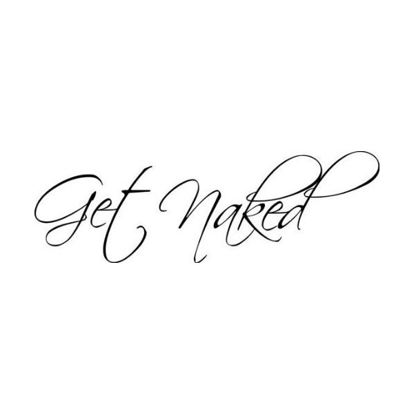 Get Naked Wall Decal Vinyl Bathroom Wall Art Stickers Black15'' X 51''