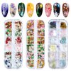 Christmas Nail Art Sequins, EBANKU 3 Boxes Holographic Laser Snowflake Star Nail Glitter Sequins for Acrylic Nails Mixed Shape Xmas Nail Glitter Flakes Decoration