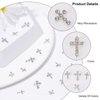 CRASPIRE 40pcs Cross Nail Charms 4 Style Rhinestone Cross Nail Charms 3D Luxury Cross Charms Flat Back Diamond Crystal Rhinestones Nail Art Charms Nail Gems for DIY Nails Art Jewelry Decoration