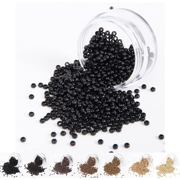 1000Pcs Nano Ring Beads Micro Links Rings Hair Extensions Beads Nano Copper Rings Salon Tools Accessories for Nano Tip Hair Extension 7 colors Available (#1)