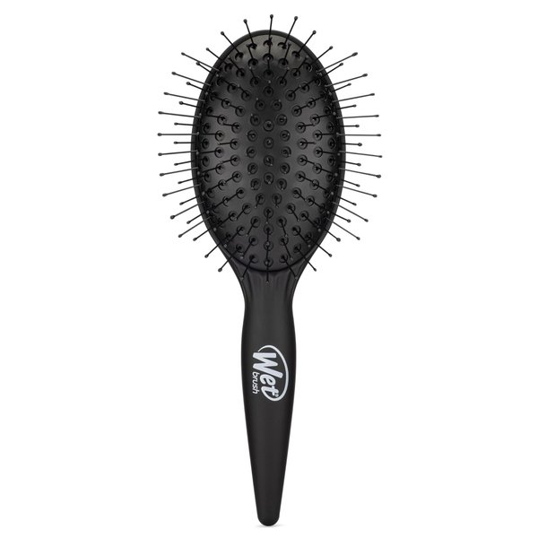 Wet Brush Easy Blowout Detangling Hair Brush, Black, Edgeless HeatFlex Bristles for Blow Dry, Ergonomic Soft-Touch Handle, Maximum Volume, Ceramic Coating Pad Smooths & Straightens