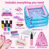 Kids Spa Kit for Girls, Foot Spa Day Kit for Girls, Girl Stuff for Manicures Pedicure, Nail Art Salon Kit Christmas Birthday Gift for 6 7 8 9 10-12 Years Old