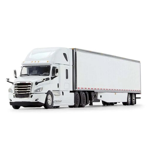 2018 Freightliner Cascadia High Roof Sleeper Cab with 53' Utility Refrigerated Trailer White 1/64 Diecast Model by DCP/First Gear 60-1054