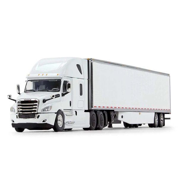 2018 Freightliner Cascadia High Roof Sleeper Cab with 53' Utility Refrigerated Trailer White 1/64 Diecast Model by DCP/First Gear 60-1054