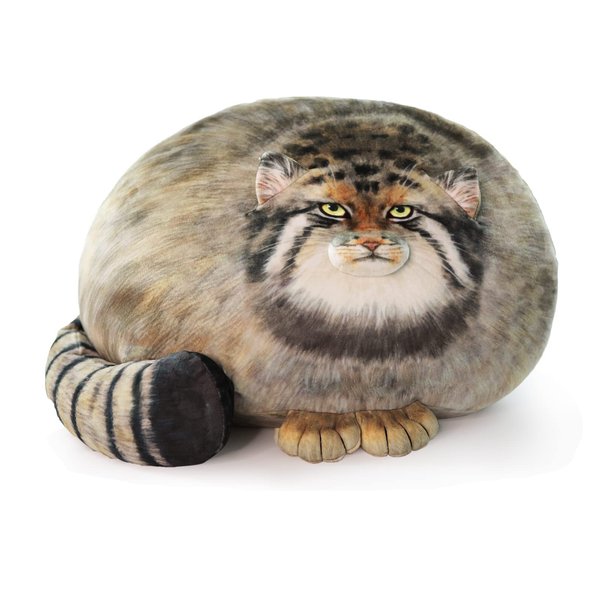 Cat Plush Body Pillow 45cm/18inch, Pallas Cat Stuffed Animal, Steppe Cat Cute Plushies for Girls, Soft Plush Pillow, Kitten Plush Throw Pillow Doll Big Plush Toy Decoration Doll Gift for Kids Boys
