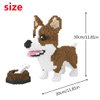 Larcele Dog Micro Building Blocks Animal Mini Building Toy Bricks,4819 Pieces KLJM-02 (Corgi Dog and Food)