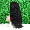 Deep Wave Headband Wig Human Hair Wigs for Black Women - Brazilian Virgin Hair Deep Wave Wig Headband - Glueless None Lace Front Deep Curly Wigs Human Hair 150% Density Natural Black (18 Inch)