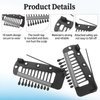 16pcs Clips for Hair Extensions 10-Teeth Wig Clips to Secure Wig No Sew,Invisible Strong Hijab Pins Chunni Clips for Woman Veil Hair Extensions Hairpieces