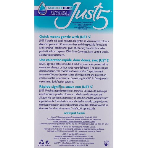 Just 5 Women's Hair Color, Black, J-30 (3 Pack)