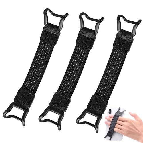 LIUHUIZEYU Phone Strap Security Hand Strap Holder, Mobile Phone Grip Straps with Clip Handheld Drop Prevention Elastic Bundle Grip Belts for Kindle and Most Smartphones (3 Pcs)