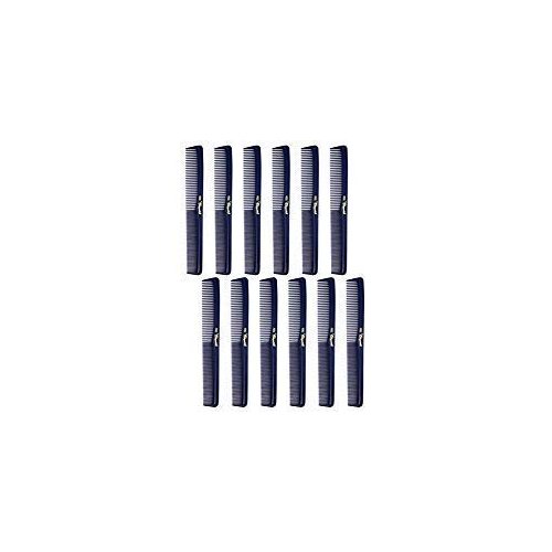 Krest Cleopatra 400 All Purpose Hair Comb. Hair Cutting Combs. Barber’s & Hairstylist Combs. Dark Blue. 12 pcs.
