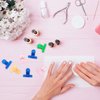 20 Pieces C Curve Nail Pinching Clips Plastic Clips Multi-function Nail Art Accessories for Nail Fiberglass Extension and Fixation, 4 Colors
