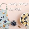Pipoobear Kids Apron Adjustable Strap for Boys and Girls 100% Cotton, Blue Toddler Chef Apron with Pocket for Kitchen Cooking Baking Painting and Craft(S, 3-5 Year-Old)