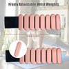 TIMOOU Ankle Weights for Women Men, Adjustable Wrist Weighted Bracelet for Home Gym Workout, Walking, Running, Travel, Pilate, Yoga, Exercise,Barre,Strength Training. Set of 2 (1Lb Each) (Flesh Pink)
