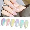 6 Jars Mermaid Chrome Nail Powder, Aurora Nail Powder Iridescent Pearl Nail Art Powder Metallic Mirror Effect Pigment Glitter Dust Kit Nail Art Supplies for Gel Polish Nail Decorations