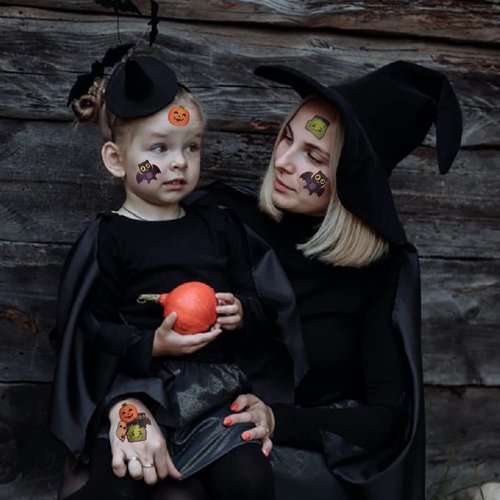 The Dreidel Company Halloween Temporary Tattoos, Great For Birthday Party Favors, Classrooms, Favor & Goody Bags, And Party Supplies, 2" Inches Assorted (144-Pack)