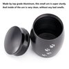 LINES ARTE Pet Urns for Dogs Ashes Small, 2.7x1.7Inch Black Aluminum Dog/Cat Urn for Ashes Small, Keepsake Pet Urns for Cats
