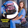 Kangapak Nurse Fanny Pack Multi Compartment Waist Organizer Tool Bag for Students, Practitioners & Medical Professionals (Purple Haze)