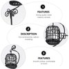 TOYANDONA Dollhouse Miniature Birdcage 1: 12 Metal Bird Cage Floor Stand Pretend Play Toy House Playset Set for Small Dollhouse Decoration Black