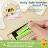 Wooden Busy Board With Led Light Switch Toys for Toddlers,Sensory Board Toy,Baby Activity Button Toy Light Switch Toys Travel Toys,Gifts for 3-5 Year Old Kids,Montessori Toys for 3+ Year Old(Dinosaur)