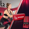 Adjustable Fabric Workout Bands (Quick On/Off Buckle) Non-Slip Resistance Exercise Butt Trainer for Working Out HIPS, Glutes, & Legs Thick Booty Squats, Red