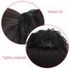 KETHBE Ponytail Extension, 26 Inch Drawstring Ponytail Hair Extensions Synthetic Long Curly Wavy Hair Extensions Ponytail Thick Hair Pieces for Women (Black)