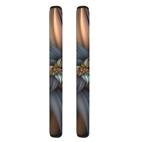 NETILGEN Refrigerator Door Handle Covers, Brown Flower Fridge Handle Cover, Handmade Decor Protector for Ovens, Dishwashers, Keep Your Kitchen Appliance Clean from Smudges, Food Stains