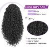 Somoreaty Curly Ponytail Extension for Black Women 20 Inch Wavy Curly Drawstring Ponytail Clip in Hair Extensions Synthetic Hairpieces Pony Tails Hair Extensions for Women(1B)