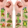 Turtle Temporary Tattoos - Turtle Birthday Decorations Party Supplies Cute Animal Lovely Festival Holiday Favors Kids Boy Girl Teen Gift Idea Décor