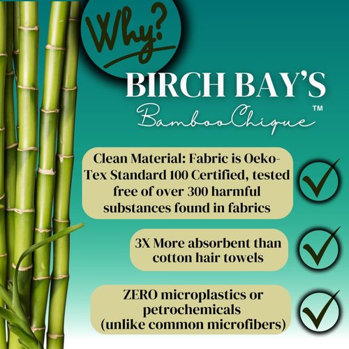 Kids Hair Towel Wrap | 100% Bamboo Viscose |Tailored Small | Essential Hair Drying Wrap for Bath, Beach, Pool and Spa | Hair Accessory for Girls | Set of 2 | Sea Moss Green + Coral Sand