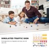 1Set Play Traffic Signs, Street Road Signs Playset for Car & Train Set for Kids, Kids Road Signs Toy Traffic Cones Mini Roadblocks Toyset Educational Toys