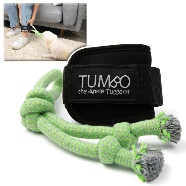 Tumbo Ankle Tugger Dog Toy | Hands-Free Dog Tug of War Toy for Energetic Breeds | Indoor and Outdoor Dog Pull Toy & Tether Tug for Dogs |