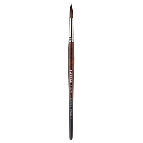 Escoda Versatil 1540 Series Artist Watercolor and Acrylic Paint Brush, Short Handle, Pointed Round, Size 14