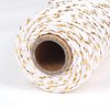 Tenn Well Cotton Bakers Twine, 2 Roll x 328 Feet 2mm Gold Wire Combined Cotton Twine Cording for Christmas Holidays DIY Arts Threading Decorations Baking Butchers