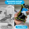 Fortress Electronic Wipes (25 ct, Pack of 3) To-Go Tech Wipes for Cell Phones, Keyboards, Cameras, Car Interior and More [Travel Size] Skin-Safe Cleaning Wipes, Phone Wipes